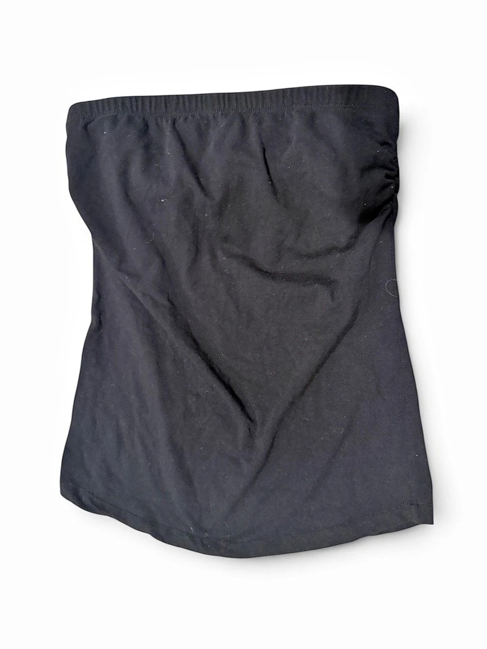 Black Strapless Crop Top